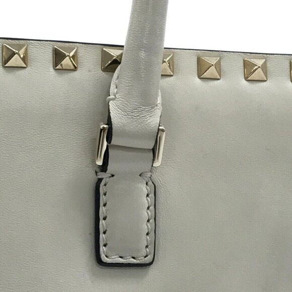 VALENTINOGARAVANI Cream Leather Tote Bag - Picture 9 of 12